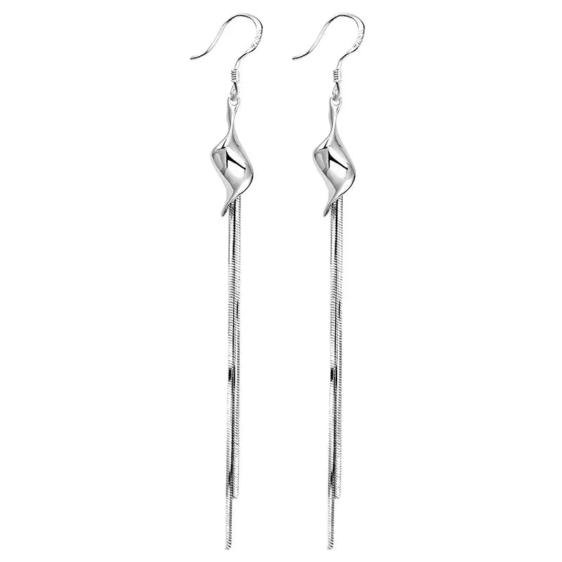 Summer / 925 Sterling Silver - Long Chain Drop Earrings von Color Compass – perfekt für deine Season Ohrring